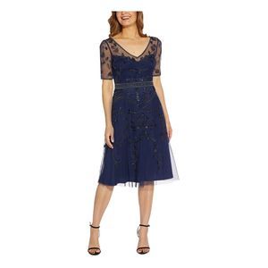 green emerald velvet dress Flare Fit Printed Below Knee V-Neck Short Sleeve Dress – Style Union main image 0